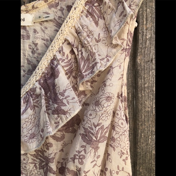 Blue Bird Boho Vibes Button Dress With Lace - Picture 4 of 8